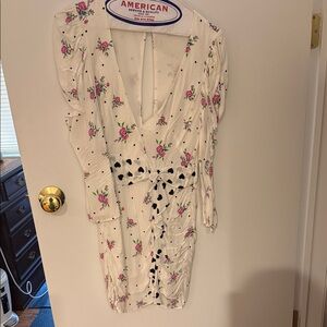 For Love And Lemons White Floral Mini Dress